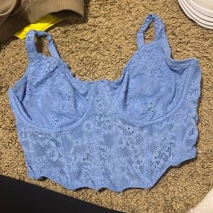 Blue Hollister Corset Top Size M